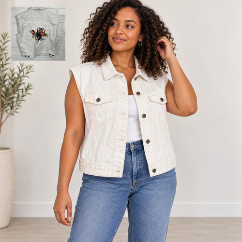 Disney jeansjacke weste groß - jeansjacke,